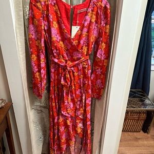 Asymmetric hem maxi sundress